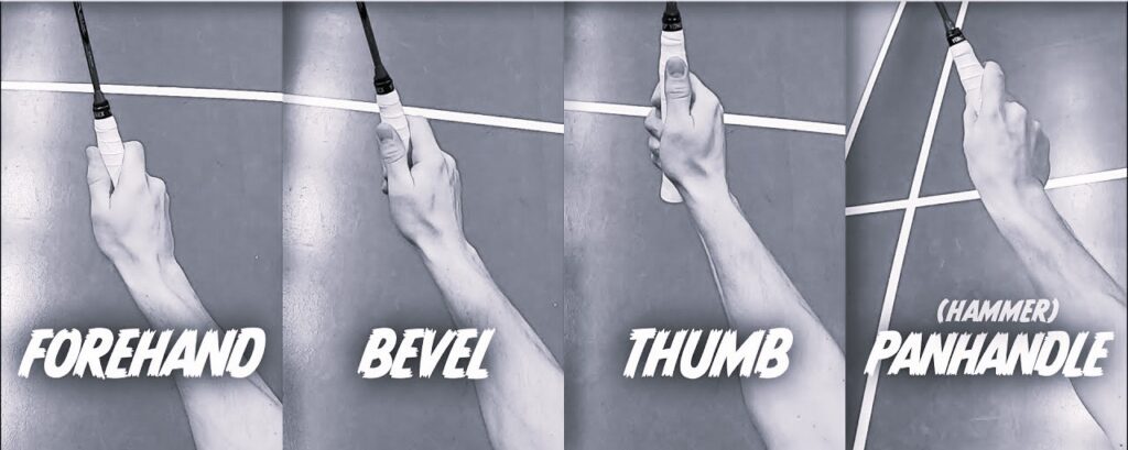 how you hold your badminton racquet - four types of grip