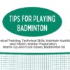 Things You Need to Prepare When Playing Badminton