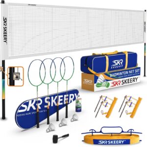 Professional Badminton Set with Portable Badminton Net