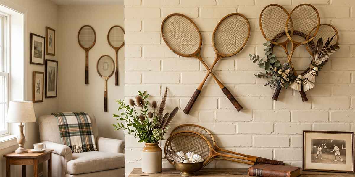 Vintage Badminton Racket Décor Ideas